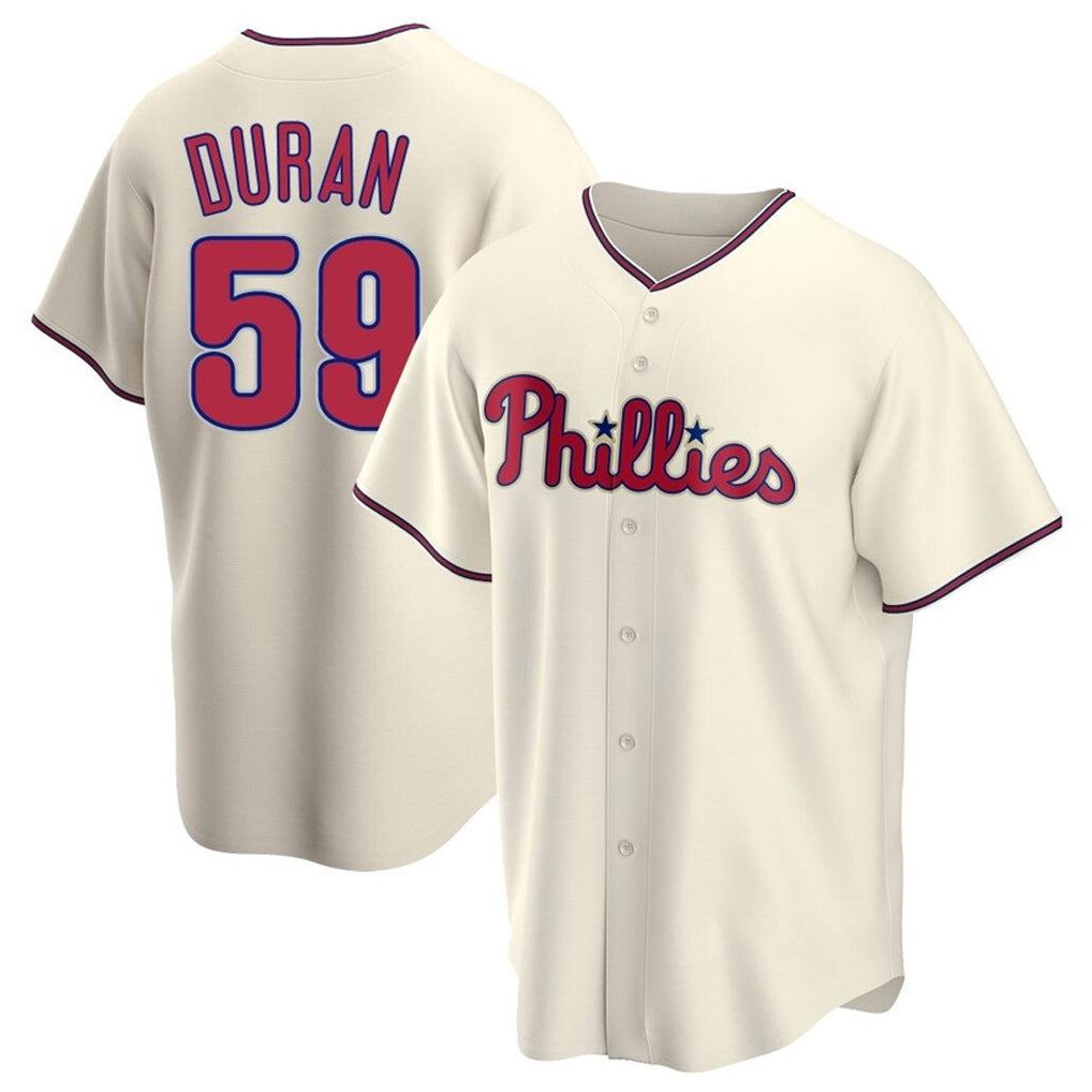 Johmsee P.Phillies #59 Jhoan Duran Player Cream Home Game Stitched Jerseys