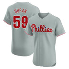 Johmsee P.Phillies #59 Jhoan Duran Player Gray Home Limited Elite Stitched Jerseys