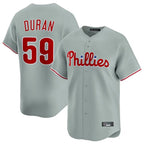 Johmsee P.Phillies #59 Jhoan Duran Player Gray Home Limited Stitched Jerseys