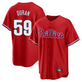 Johmsee P.Phillies #59 Jhoan Duran Player Red Home Game Stitched Jerseys