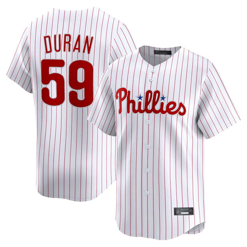 Johmsee P.Phillies #59 Jhoan Duran Player White Home Limited Stitched Jerseys