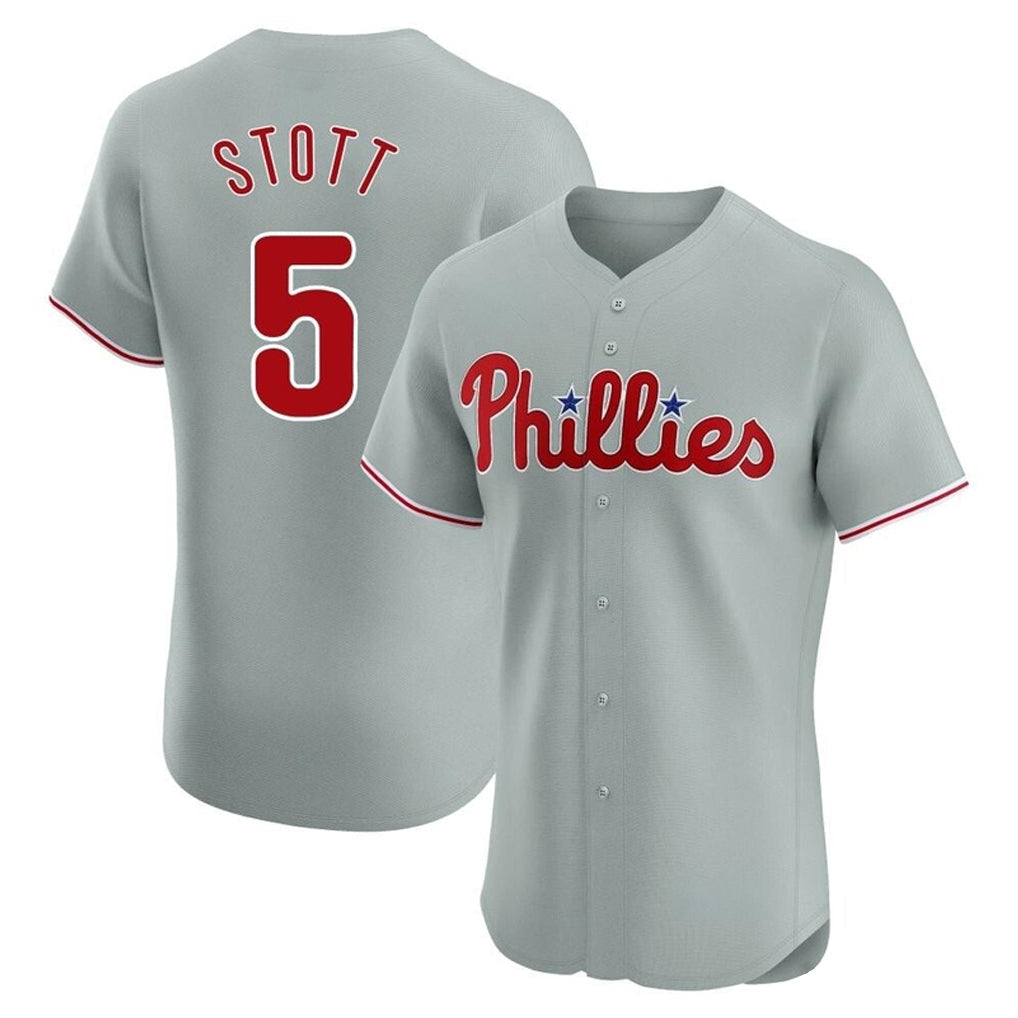 Johmsee P.Phillies #5 Bryson Stott Player Gray Home Limited Elite Stitched Jerseys