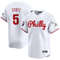Johmsee P.Phillies #5 Bryson Stott Player White Phillies & Eagles Vapor Premier Limited Stitched Jerseys