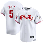 Johmsee P.Phillies #5 Bryson Stott Player White Phillies & Eagles Vapor Premier Limited Stitched Jerseys