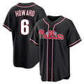 Johmsee P.Phillies #6 Ryan Howard Player Black Fashion Out Home Game Stitched Jerseys