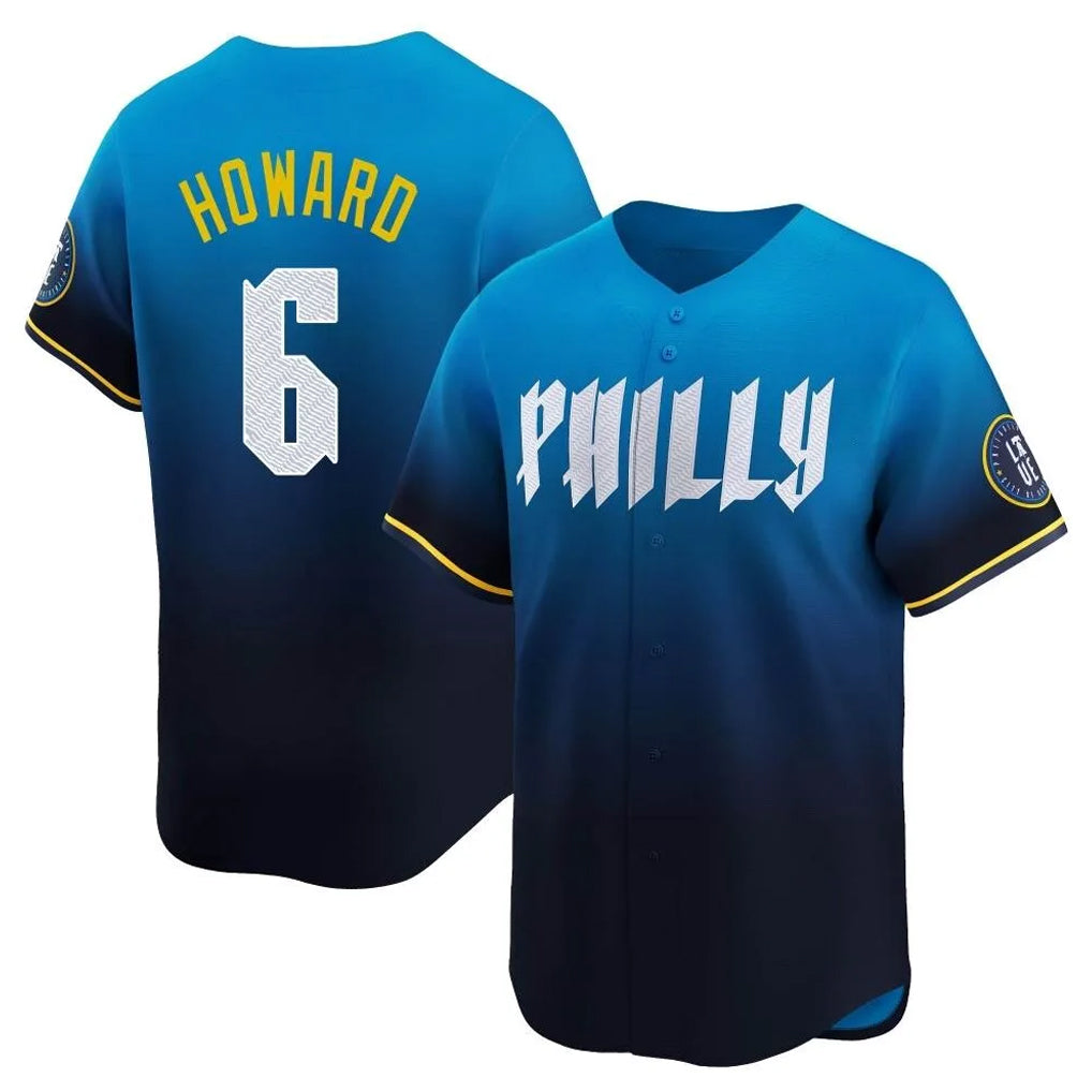 Johmsee P.Phillies #6 Ryan Howard Player Blue City Connect Home Limited Stitched Jerseys