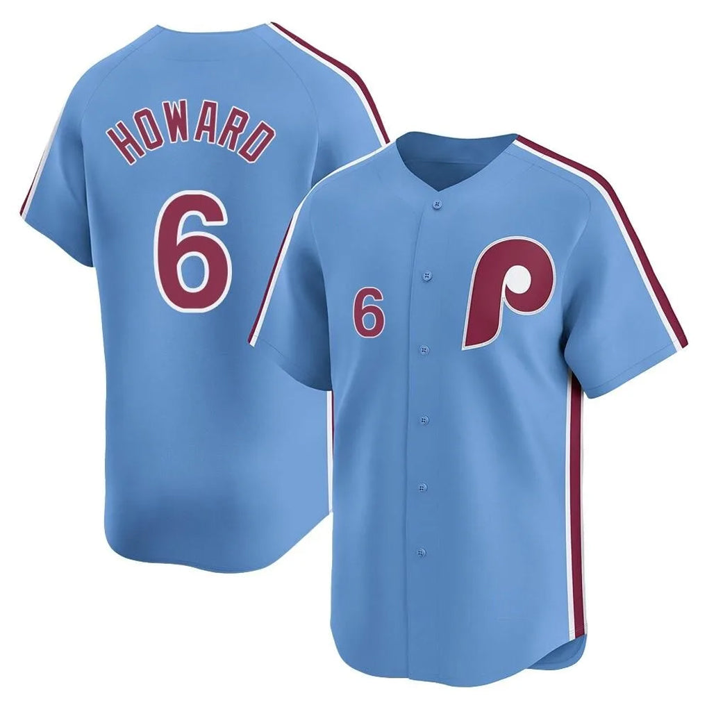 Johmsee P.Phillies #6 Ryan Howard Player Light Blue Home Limited Stitched Jerseys