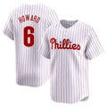 Johmsee P.Phillies #6 Ryan Howard Player White Home Limited Stitched Jerseys