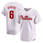 Johmsee P.Phillies #6 Ryan Howard Player White Home Limited Stitched Jerseys