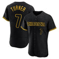 Johmsee P.Phillies #7 Trea Turner Player Black Snake Skin City Home Limited Elite Stitched Jerseys
