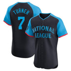 Johmsee P.Phillies #7 Trea Turner Player Navy National League All-Star Limited Elite Stitched Jerseys