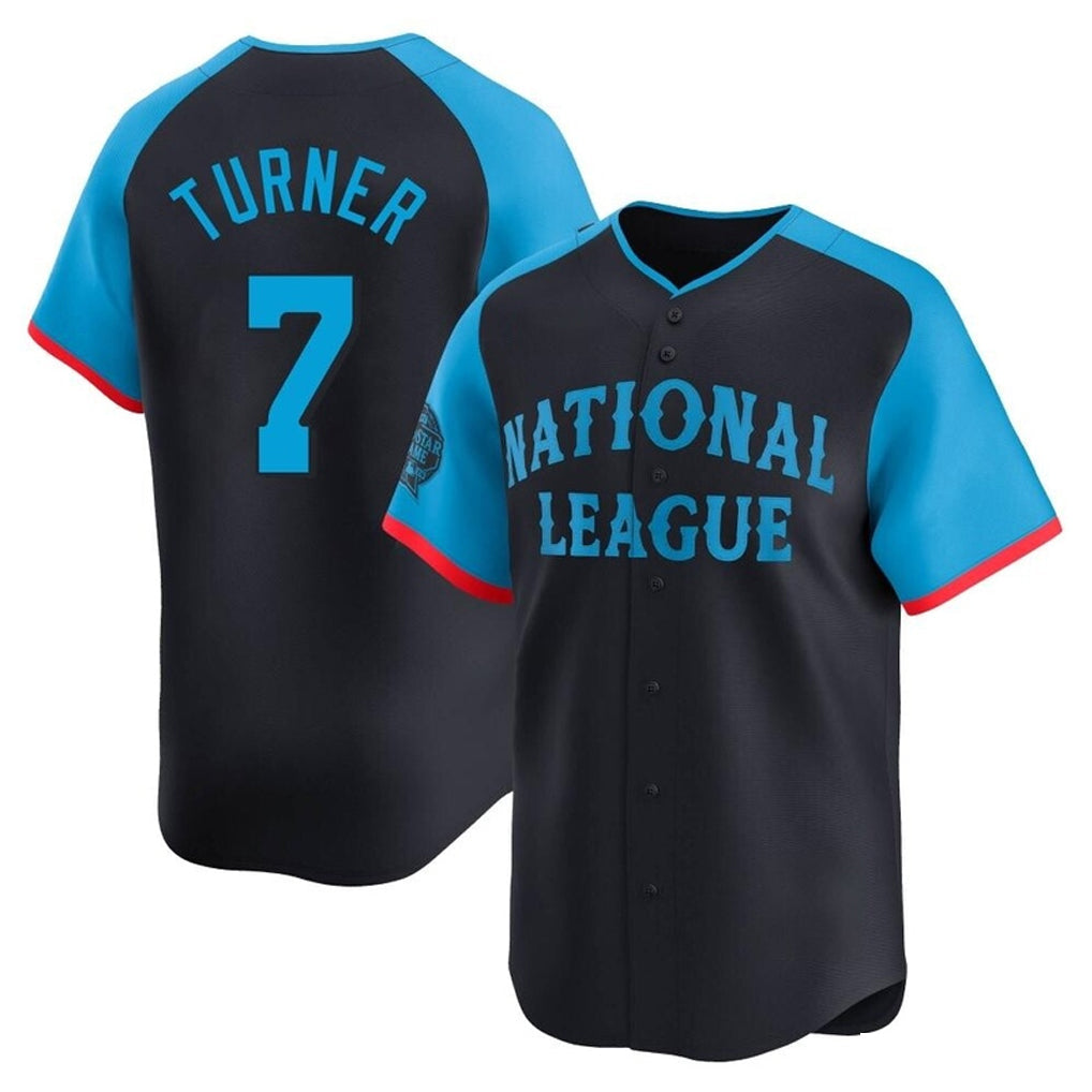 Johmsee P.Phillies #7 Trea Turner Player Navy National League All-Star Limited Game Stitched Jerseys