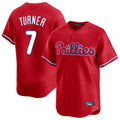 Johmsee P.Phillies #7 Trea Turner Player Red Home Limited Stitched Jerseys