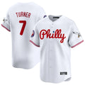 Johmsee P.Phillies #7 Trea Turner Player White Phillies & Eagles Vapor Premier Limited Stitched Jerseys