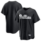 Johmsee P.Phillies Blank Player Black Alt Fashion Home Game Stitched Jerseys