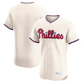 Johmsee P.Phillies Blank Player Cream Home Limited Elite Stitched Jerseys