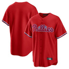 Johmsee P.Phillies Blank Player Red Home Game Stitched Jerseys