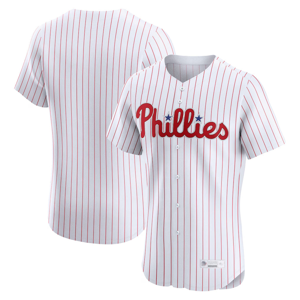 Johmsee P.Phillies Blank Player White Home Limited Elite Stitched Jerseys