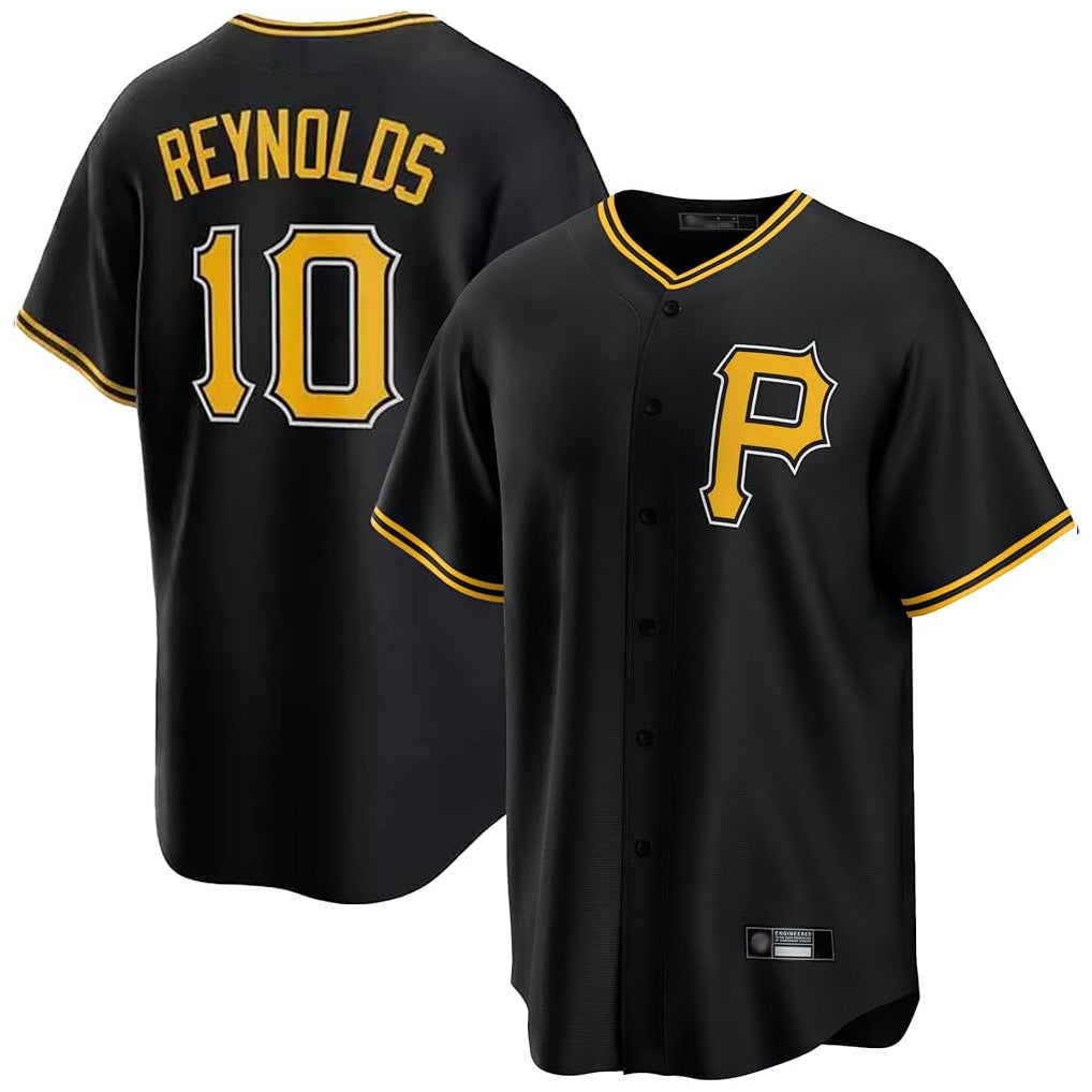 Johmsee P.Pirates #10 Bryan Reynolds Player Black Alternate 2025 Home Game Stitched Jerseys