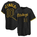 Johmsee P.Pirates #10 Bryan Reynolds Player Black Snake Skin City Home Limited Stitched Jerseys