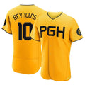 Johmsee P.Pirates #10 Bryan Reynolds Player Gold City Connect Home Limited Elite Stitched Jerseys