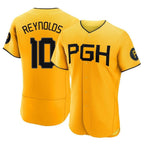 Johmsee P.Pirates #10 Bryan Reynolds Player Gold City Connect Home Limited Elite Stitched Jerseys