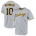 Johmsee P.Pirates #10 Bryan Reynolds Player Gray Road Home Game Stitched Jerseys