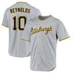 Johmsee P.Pirates #10 Bryan Reynolds Player Gray Road Home Game Stitched Jerseys