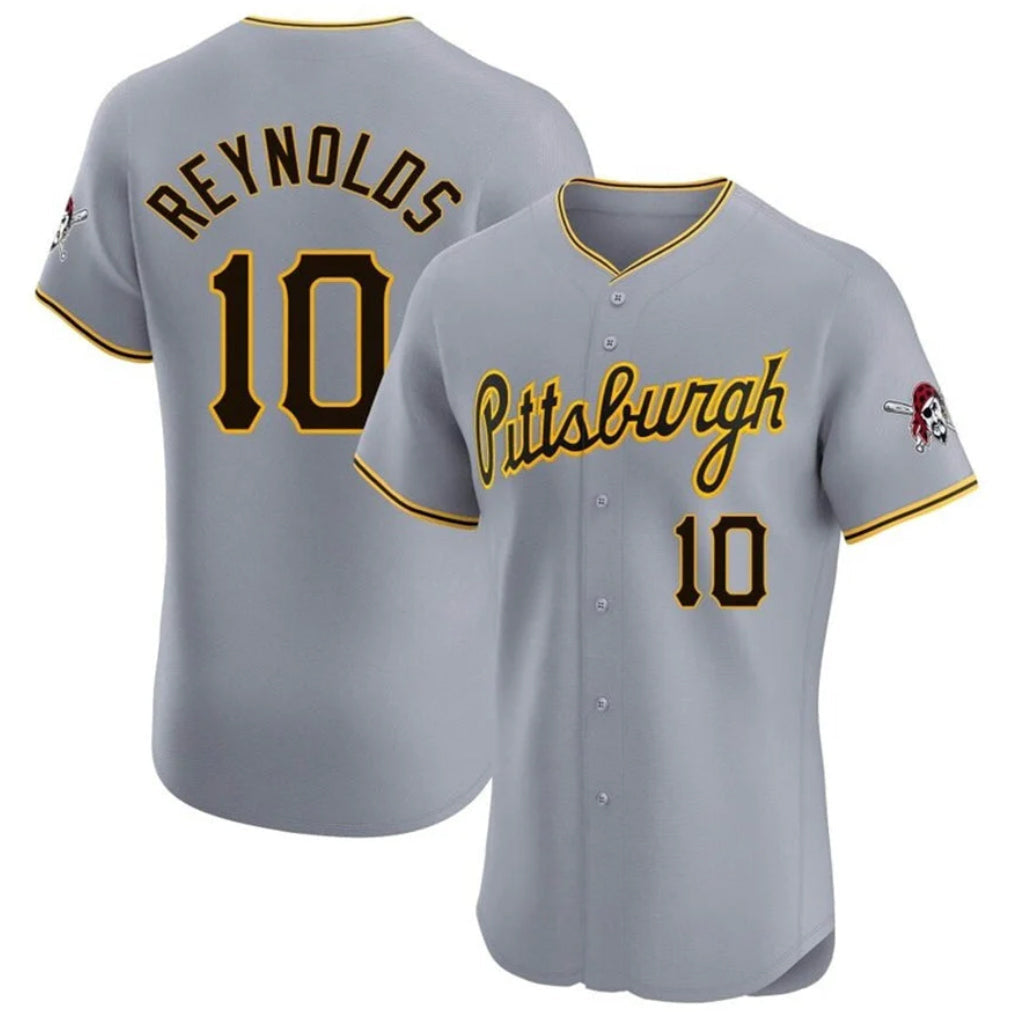 Johmsee P.Pirates #10 Bryan Reynolds Player Gray Road Home Limited Elite Stitched Jerseys