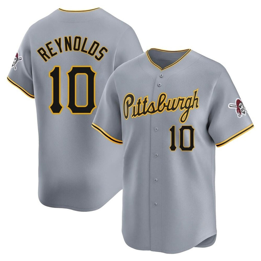Johmsee P.Pirates #10 Bryan Reynolds Player Gray Road Home Limited Stitched Jerseys