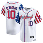 Johmsee P.Pirates #10 Bryan Reynolds Player White 2025 Independence Day Vapor Premier Limited Stitched Jerseys