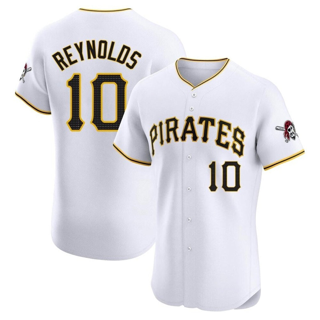 Johmsee P.Pirates #10 Bryan Reynolds Player White Home Limited Elite Stitched Jerseys