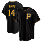 Johmsee P.Pirates #14 Joey Bart Player Black Alternate 2025 Home Game T-shirt Stitched Jerseys