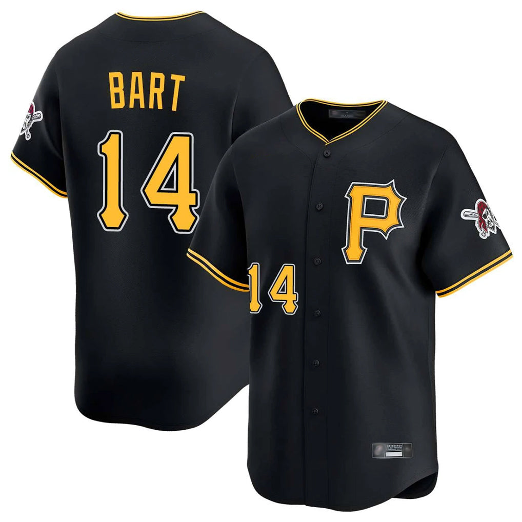 Johmsee P.Pirates #14 Joey Bart Player Black Alternate Limited Game Stitched Jerseys