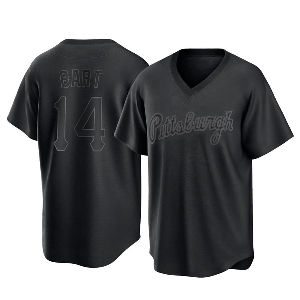 Johmsee P.Pirates #14 Joey Bart Player Black Fashion Home Game Stitched Jerseys