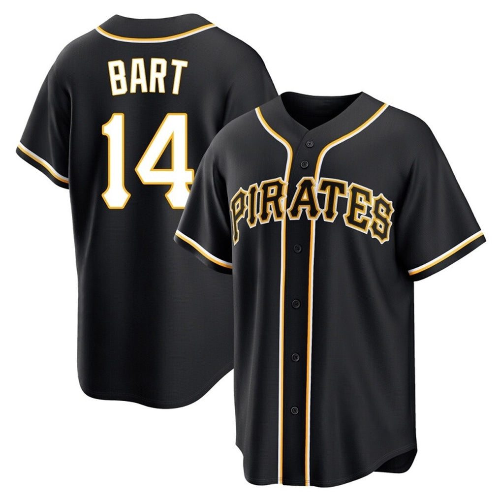 Johmsee P.Pirates #14 Joey Bart Player Black Fashion Out Home Game Stitched Jerseys