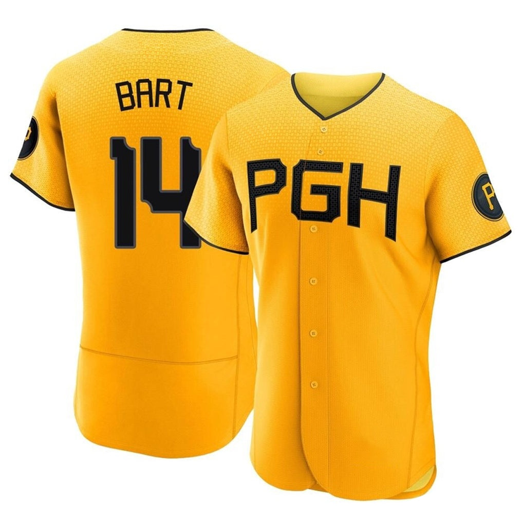 Johmsee P.Pirates #14 Joey Bart Player Gold City Connect Home Limited Elite Stitched Jerseys