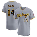Johmsee P.Pirates #14 Joey Bart Player Gray Road Home Limited Elite Stitched Jerseys