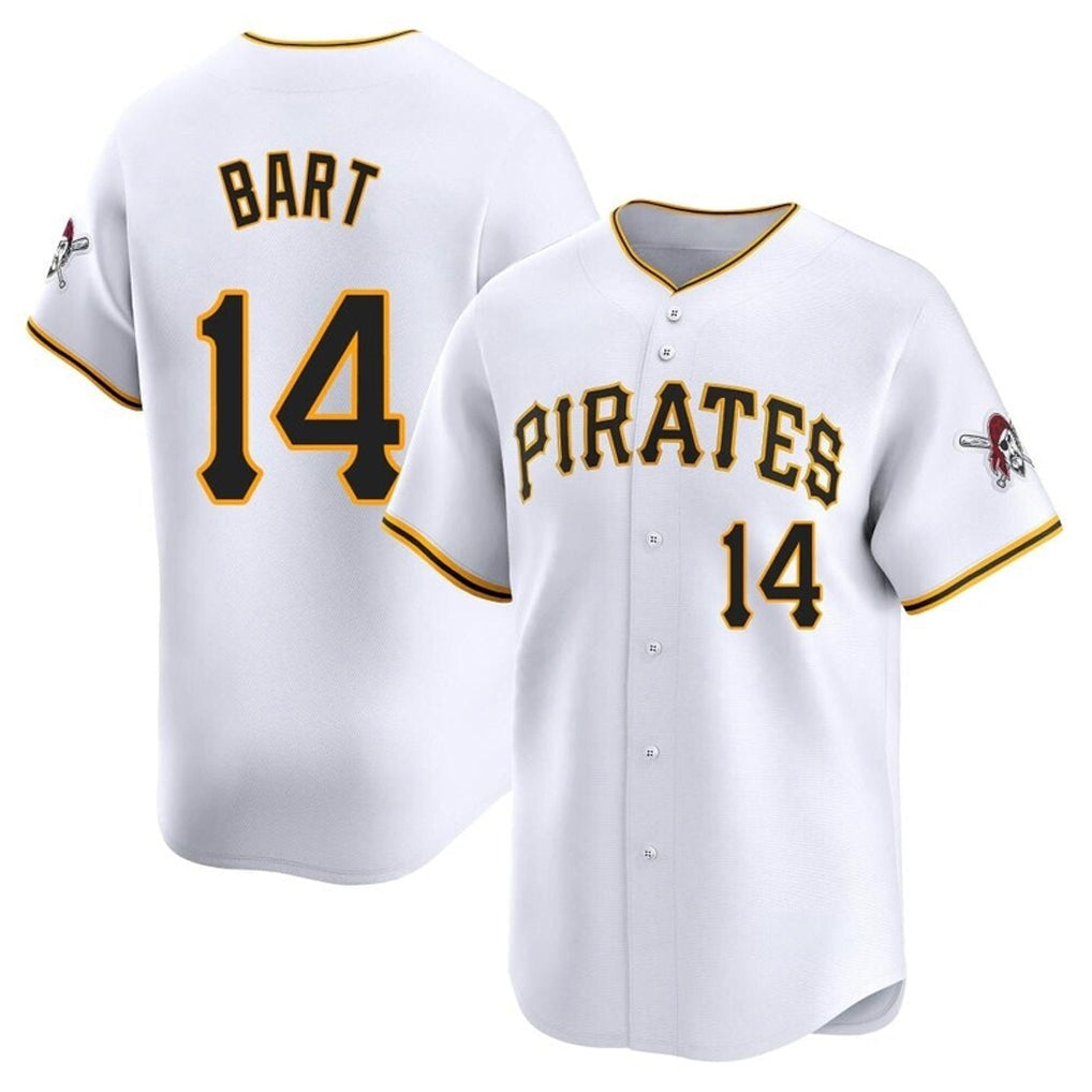 Johmsee P.Pirates #14 Joey Bart Player White Home Limited Stitched Jerseys