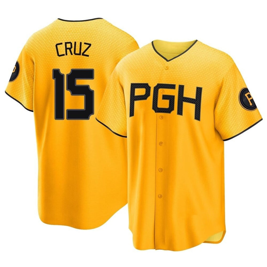 Johmsee P.Pirates #15 Oneil Cruz Player Gold City Connect Home Game Stitched Jerseys
