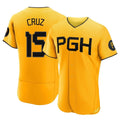 Johmsee P.Pirates #15 Oneil Cruz Player Gold City Connect Home Limited Elite Stitched Jerseys