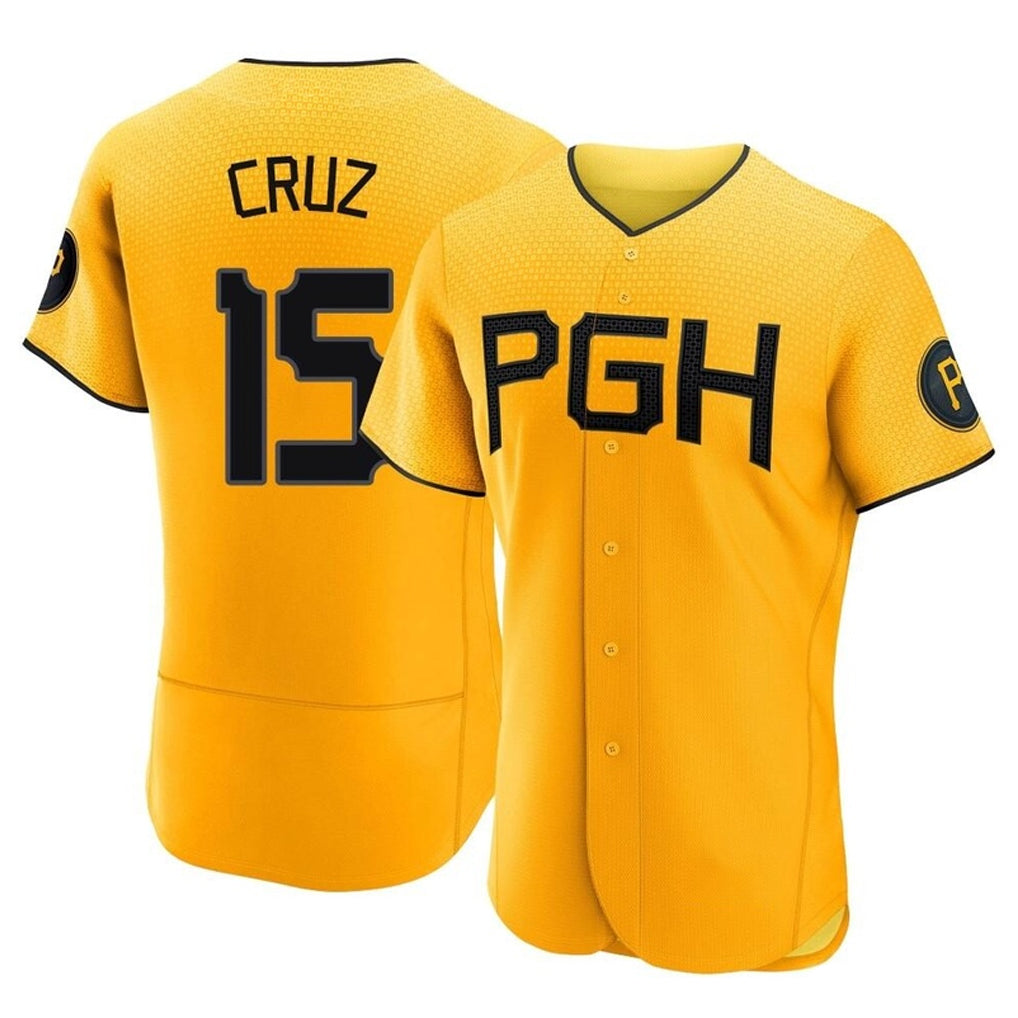 Johmsee P.Pirates #15 Oneil Cruz Player Gold City Connect Home Limited Elite Stitched Jerseys