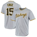 Johmsee P.Pirates #15 Oneil Cruz Player Gray Road Home Game Stitched Jerseys