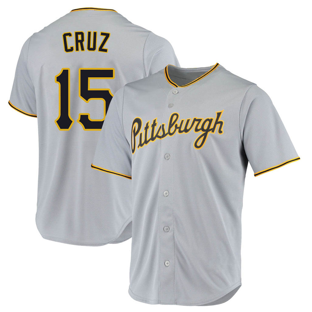 Johmsee P.Pirates #15 Oneil Cruz Player Gray Road Home Game Stitched Jerseys
