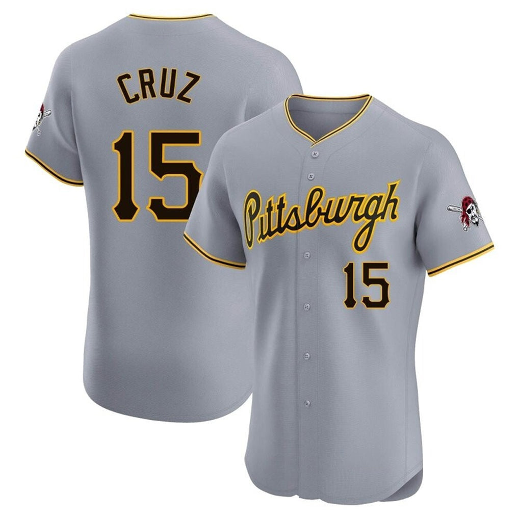 Johmsee P.Pirates #15 Oneil Cruz Player Gray Road Home Limited Elite Stitched Jerseys