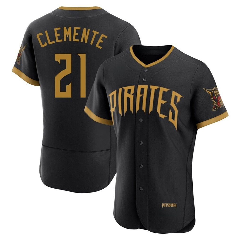 Johmsee P.Pirates #21 Roberto Clemente Player Black 2026 City Connect Home Limited Elite Stitched Jerseys