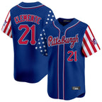 Johmsee P.Pirates #21 Roberto Clemente Player Royal 2025 Independence Day Vapor Premier Limited Stitched Jerseys