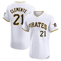 Johmsee P.Pirates #21 Roberto Clemente Player White Home Limited Elite Stitched Jerseys
