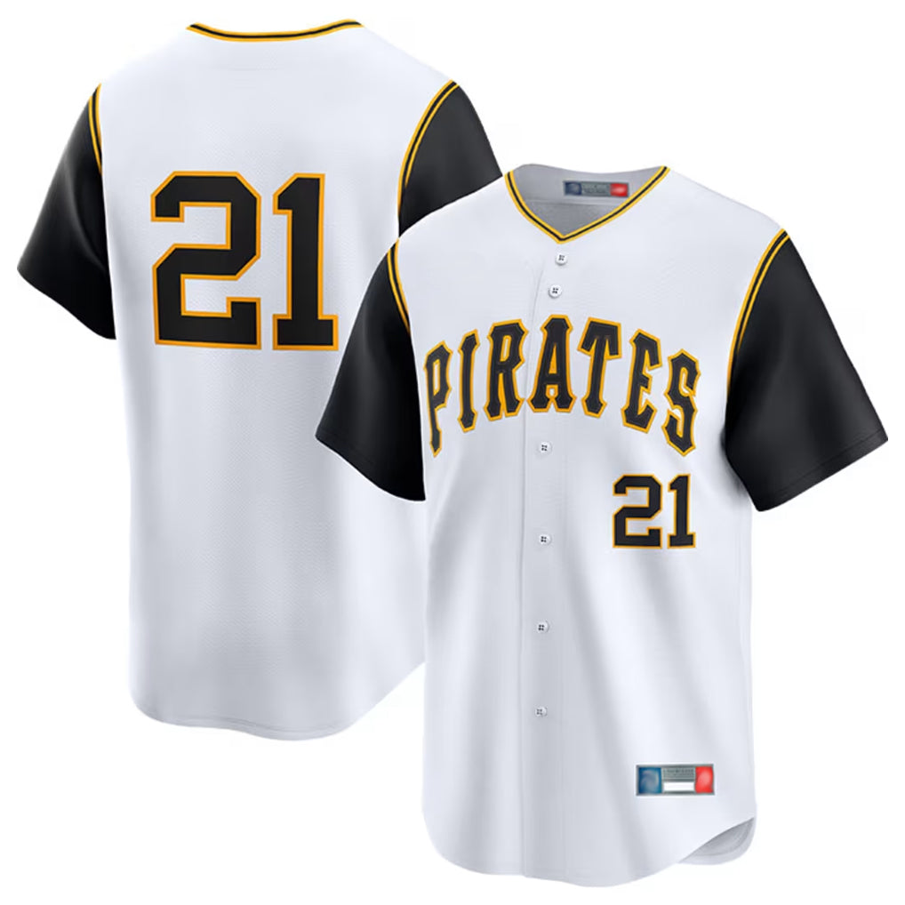 Johmsee P.Pirates #21 Roberto Clemente Player White Throwback Cooperstown Limited Stitched Jerseys
