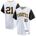 Johmsee P.Pirates #21 Roberto Clemente Player White Throwback Cooperstown Limited Stitched Jerseys